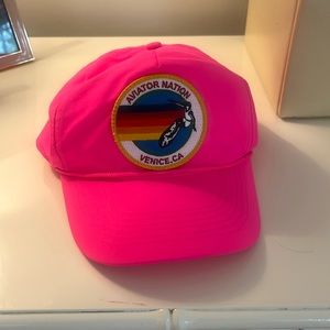 AVIATOR NATION PINK TRUCKER HAT